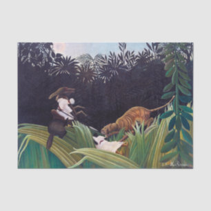 Papier Mousseline Henri Rousseau - Éclaireurs attaqués par un tigre