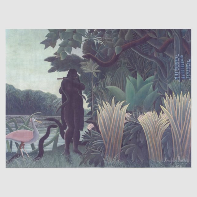 Papier Mousseline Henri Rousseau - Le Charmeur Des Serpents (Recto)