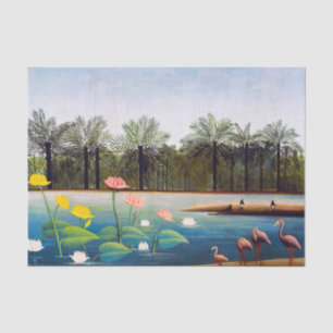 Papier Mousseline Henri Rousseau - Les Flamants roses