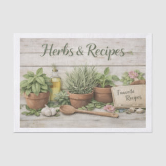 Papier Mousseline Herbs and Recipes Decoupage Paper