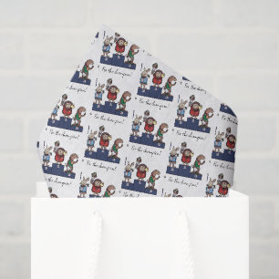 Papier Mousseline Hérisson pour le champion ! Cadeau Félicitations I