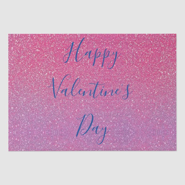 Papier Mousseline Heureuse Sainte-Valentin Gold Rose (Recto)