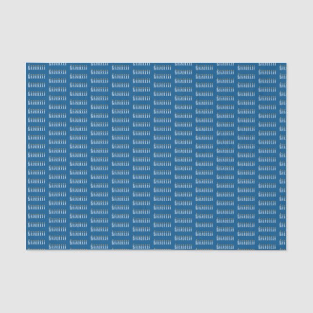 Papier Mousseline Heureux bougies Hanoukka (Recto)