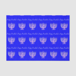 Papier Mousseline Heureux Hanoukka Menorah Nina et son avènement