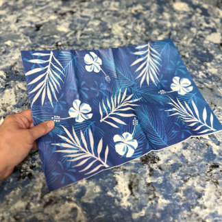 Papier Mousseline Hibiscus à Feuille Tropicale Botanique d'Hawaï