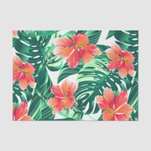 Papier Mousseline Hibiscus à l'orange tropicale