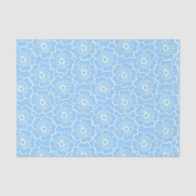 Papier Mousseline Hibiscus blanc (Recto)