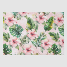 Hibiscus rose Feuille tropical