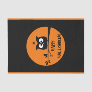 Papier Mousseline Hibou mignon de Halloween