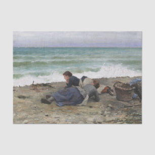 Papier Mousseline High Tide, Etretat par Daniel Ridgway Knight