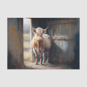 Papier Mousseline Highland Cow