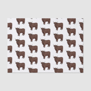 Papier Mousseline Highland cow