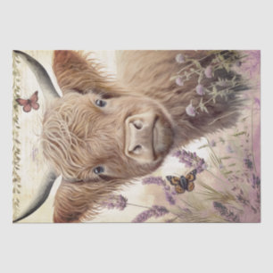 Papier Mousseline Highland Cow été
