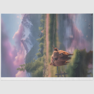Papier Mousseline Highland Cow Mountain Farm