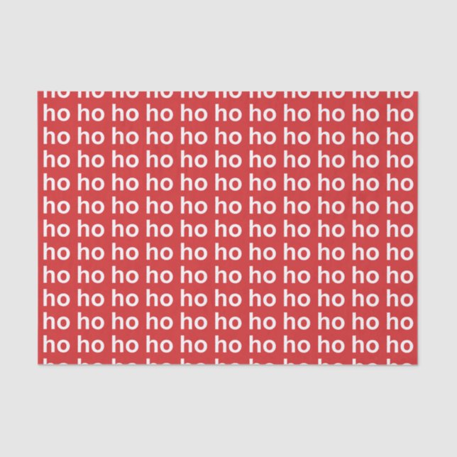 Papier Mousseline Ho Ho Rouge (Recto)
