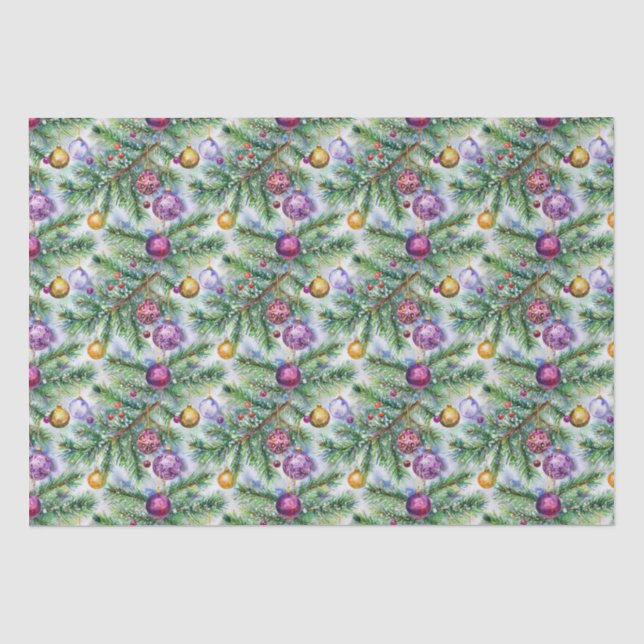 Papier Mousseline Holiday Christmas Tree Ornaments (Recto)