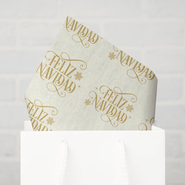 Papier Mousseline Holiday Feliz Navidad Tissue Paper (Sac cadeau)