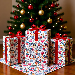 Papier Mousseline Holiday Love-Love-Love tennis Noël,