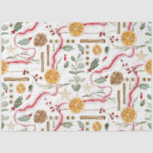 Holly Berry Cinnamon Oranges Découpage