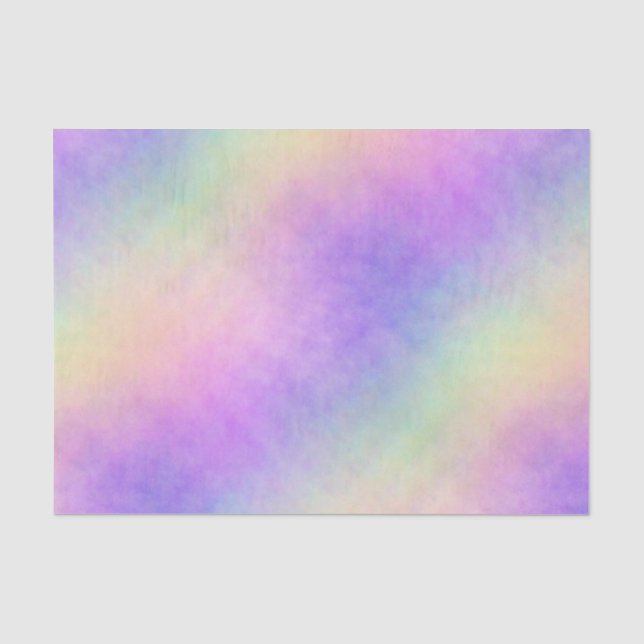 Papier Mousseline holo arc-en-ciel doux ombre : (Recto)