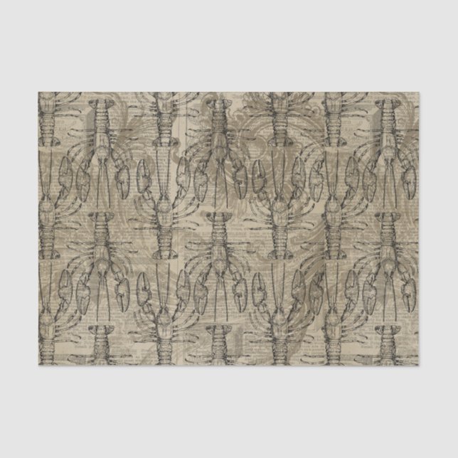 Papier Mousseline Homard vintage (Recto)