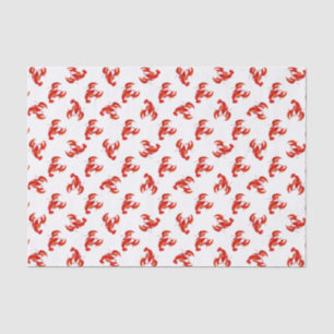 Papier Mousseline Homards rouges mignons