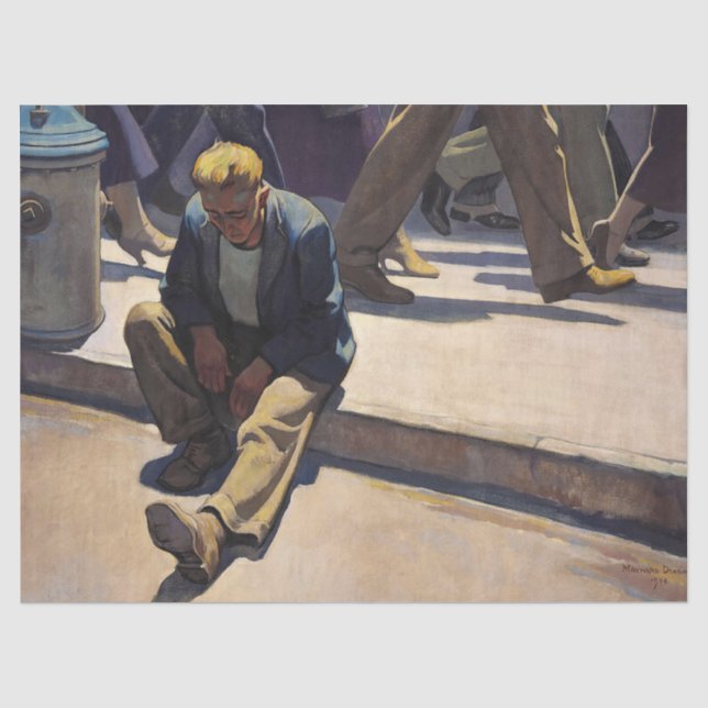 Papier Mousseline Homme oublié par Maynard Dixon (Recto)