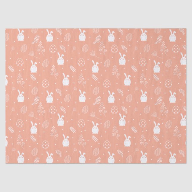 Papier Mousseline Hop & Hide - Papier Tissu Bunny de Pâques (Recto)