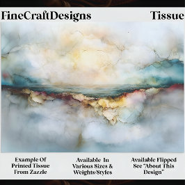 Papier Mousseline Horizon Ethereal Paysage Abstrait EF6R Découpage