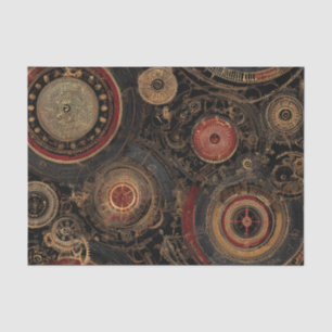 Papier Mousseline Horlogerie Steampunk & Engrenages