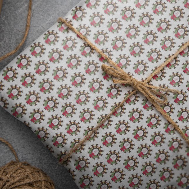 Papier Mousseline Horseshoe Christmas Wreath (Créateur téléchargé)