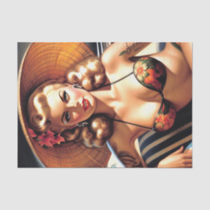 Papier Mousseline Hot Beach Pin-up