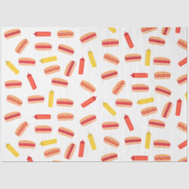 Papier Mousseline Hot Dog Fast Food Motif barbecue