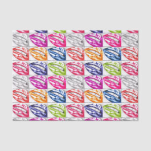 Papier Mousseline Hot Lips Pop Art