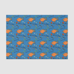 Papier Mousseline Hourra pour le motif de poissons