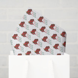 Papier Mousseline HOwdy HOwdy Bottes de Cowboy de Noël