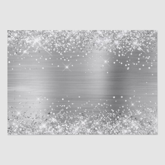 Papier Mousseline Huile d'ombre argenté (Recto)