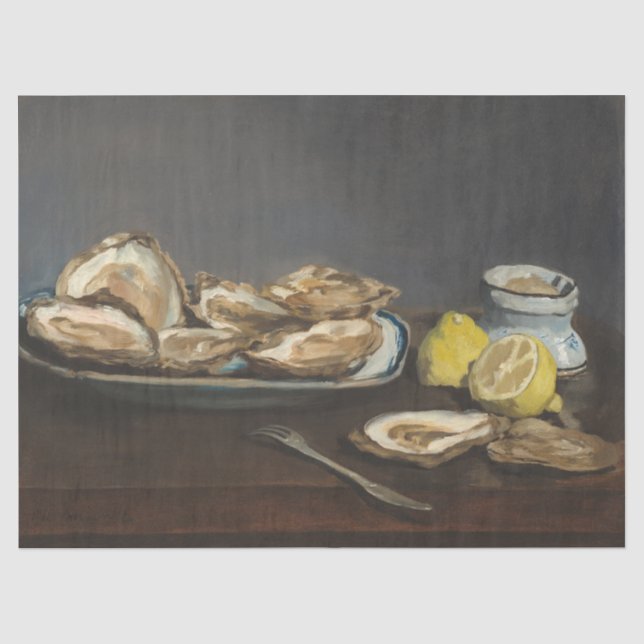 Papier Mousseline Huîtres (par Edouard Manet) (Recto)