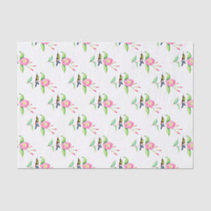 Papier Mousseline Humingbird Et Hybiscus