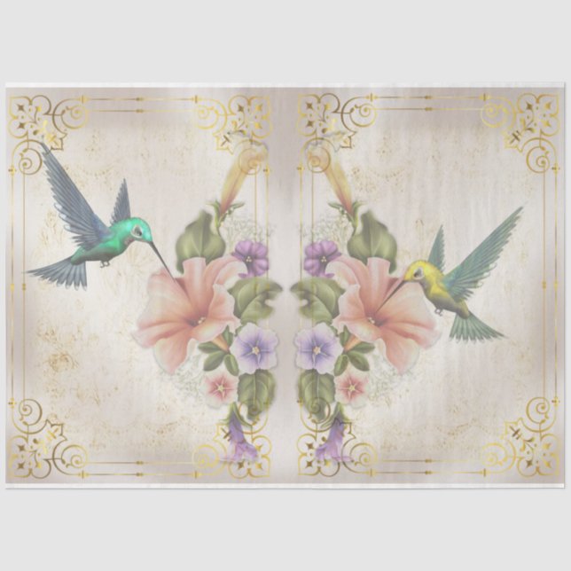 Papier Mousseline Humminbirds Series Design 4 (Recto)