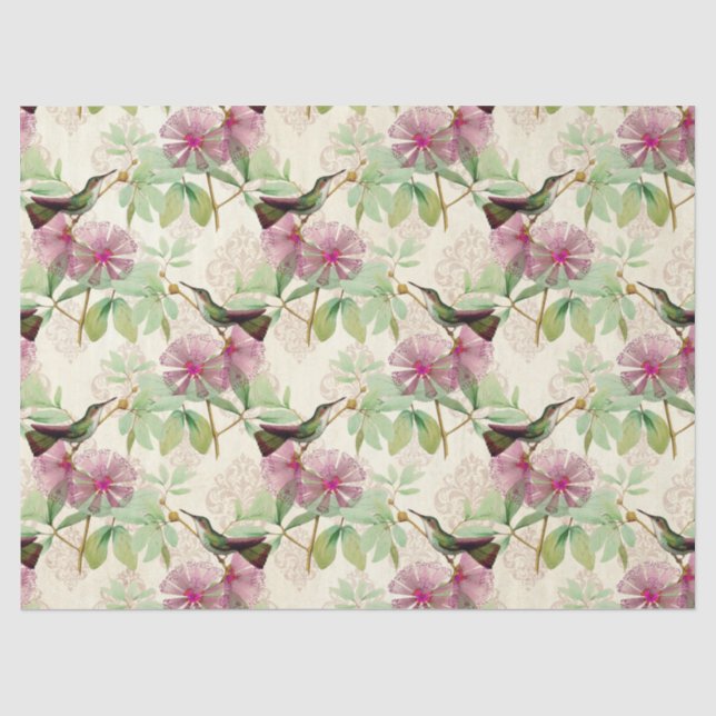 Papier Mousseline Humming Birds Series Design Dix-neuf (Recto)