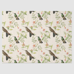Papier Mousseline Hummingbirds et Feuilles sur le découpage de l'ivo
