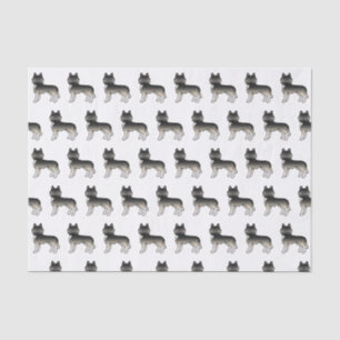 Papier Mousseline Husky sibérien agouti Motif de chien mignon