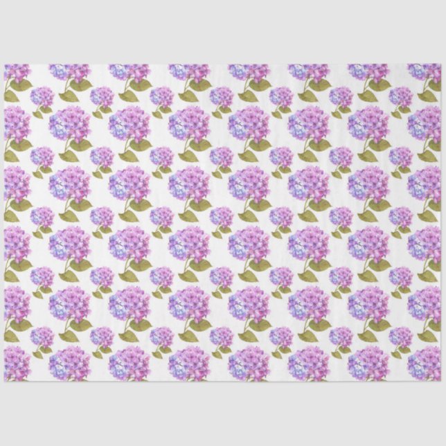 Papier Mousseline Hydrangea Aquarelle série Design 11 (Recto)