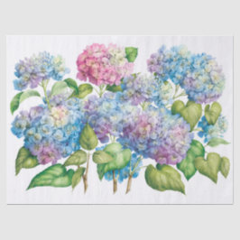 Papier Mousseline Hydrangées en fleur