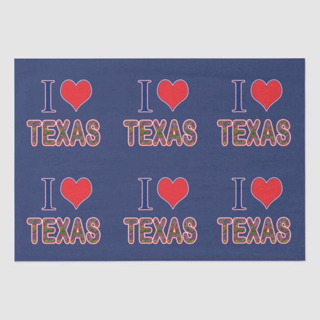 Papier Mousseline I (Coeur) Love Texas Bluebonnet (Recto)