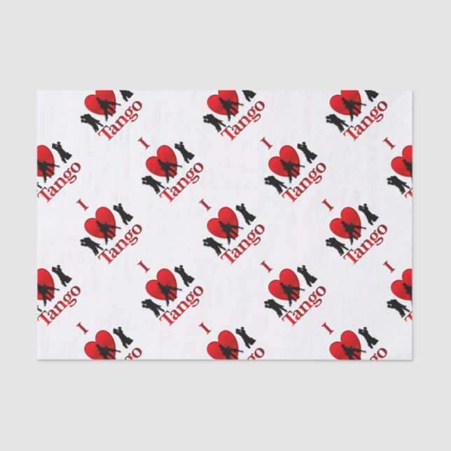 Papier Mousseline I Heart Tango (Recto)