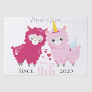 Papier Mousseline I Lots You Llama Customisé Cadeau Lui