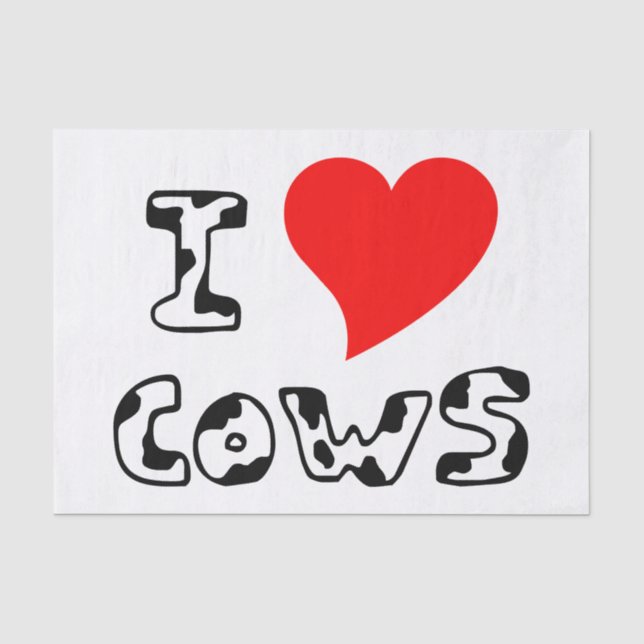Papier Mousseline I vaches à coeur (Recto)