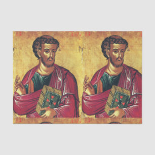 Papier Mousseline icône orthodoxe de saint Luc l'évangéliste